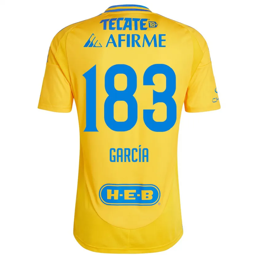 Danxen Kinder Zahir García #183 Goldgelb Heimtrikot Trikot 2024/25 T-Shirt