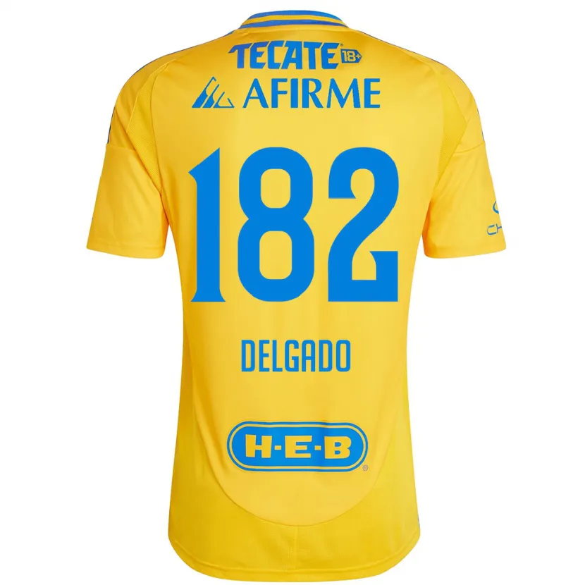 Danxen Kinder Arturo Delgado #182 Goldgelb Heimtrikot Trikot 2024/25 T-Shirt