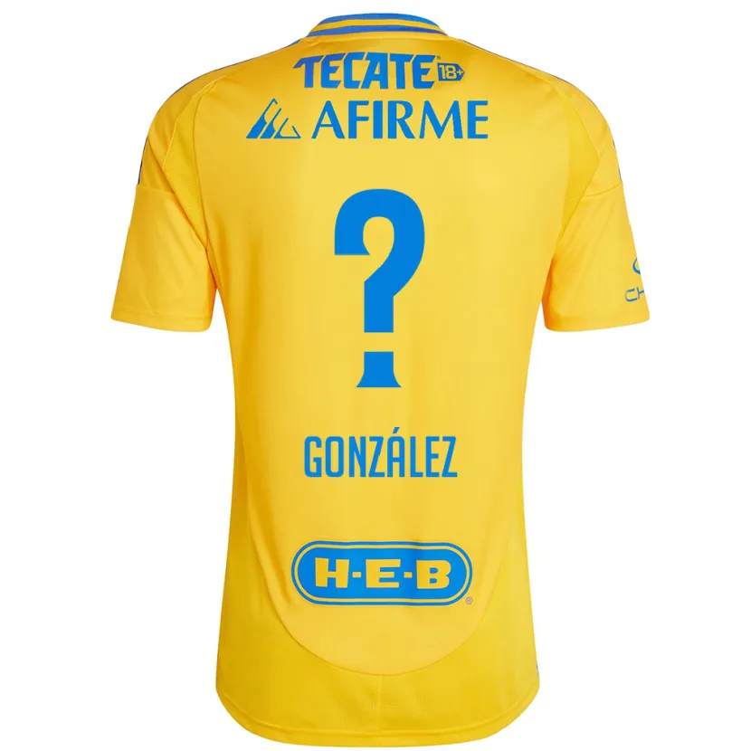 Danxen Kinder Fernando González #0 Goldgelb Heimtrikot Trikot 2024/25 T-Shirt