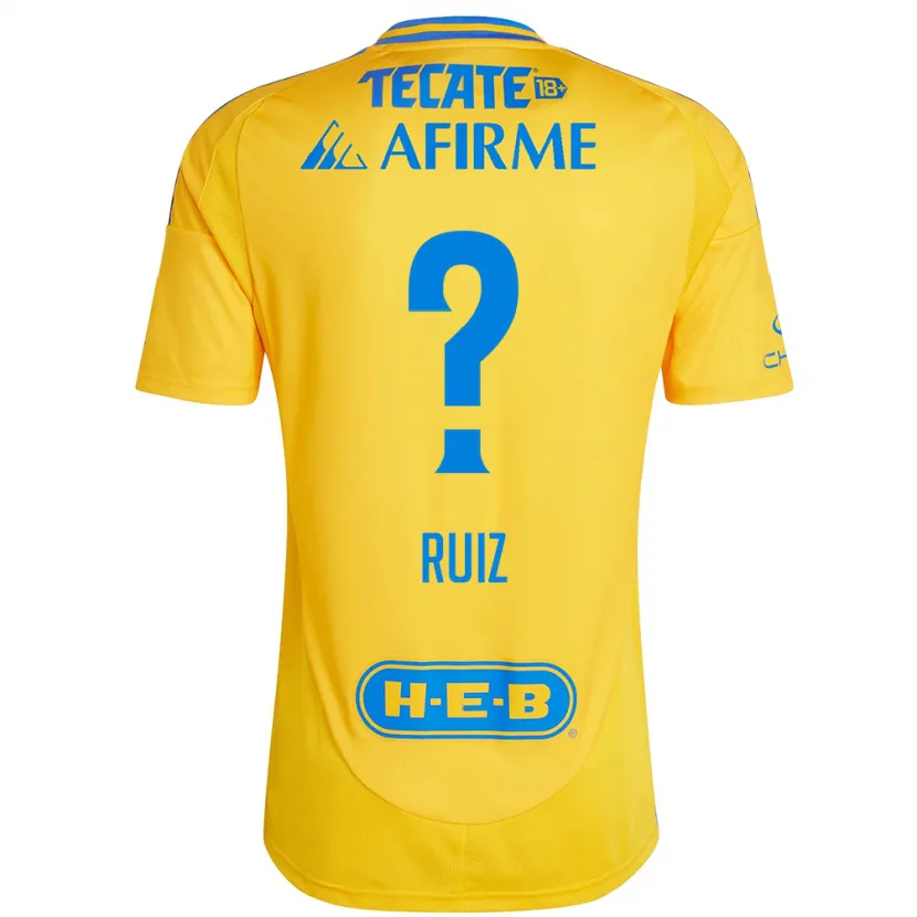 Danxen Kinder Luis Ruiz #0 Goldgelb Heimtrikot Trikot 2024/25 T-Shirt