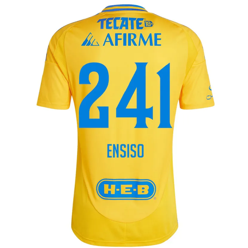 Danxen Kinder Eduardo Ensiso #241 Goldgelb Heimtrikot Trikot 2024/25 T-Shirt
