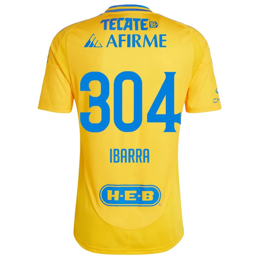 Danxen Kinder Luis Ibarra #304 Goldgelb Heimtrikot Trikot 2024/25 T-Shirt