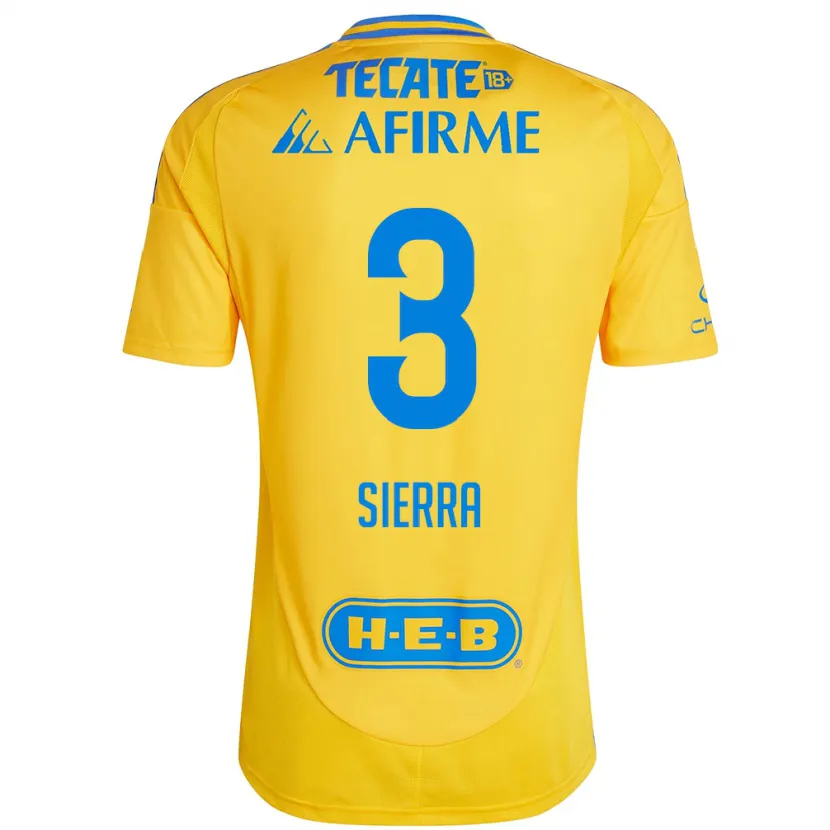Danxen Kinder Bianca Sierra #3 Goldgelb Heimtrikot Trikot 2024/25 T-Shirt
