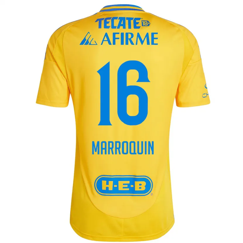 Danxen Kinder Ammanda Marroquin #16 Goldgelb Heimtrikot Trikot 2024/25 T-Shirt
