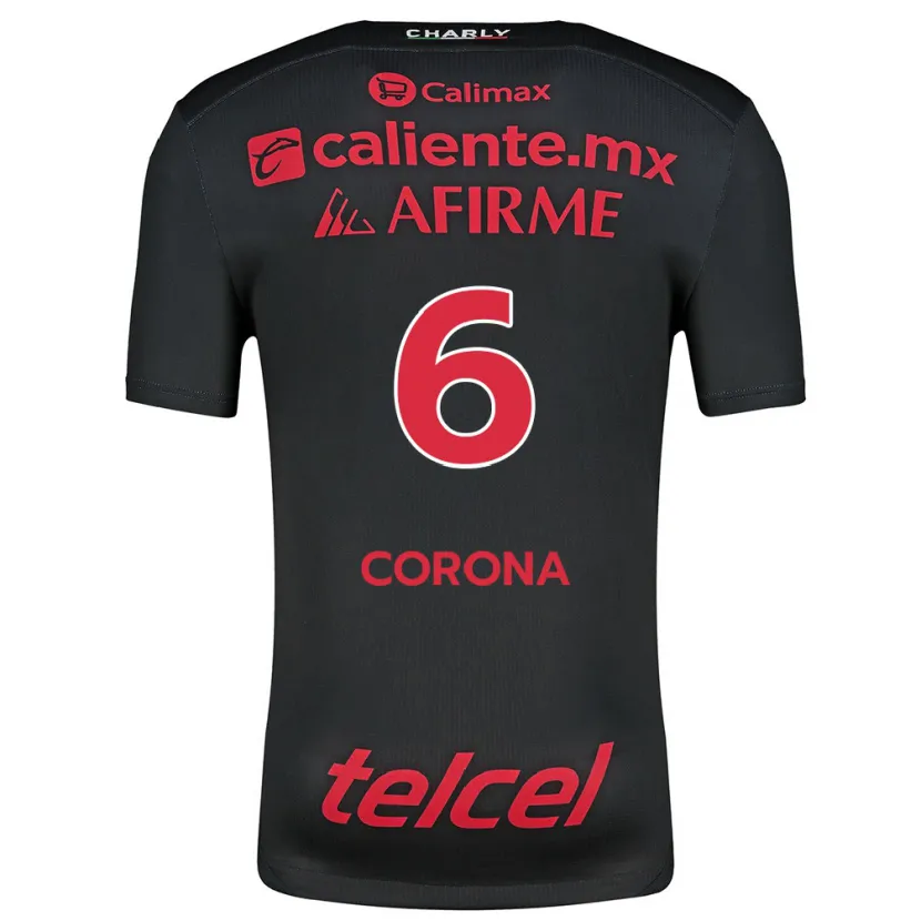 Danxen Kinder Joe Corona #6 Schwarz Rot Heimtrikot Trikot 2024/25 T-Shirt