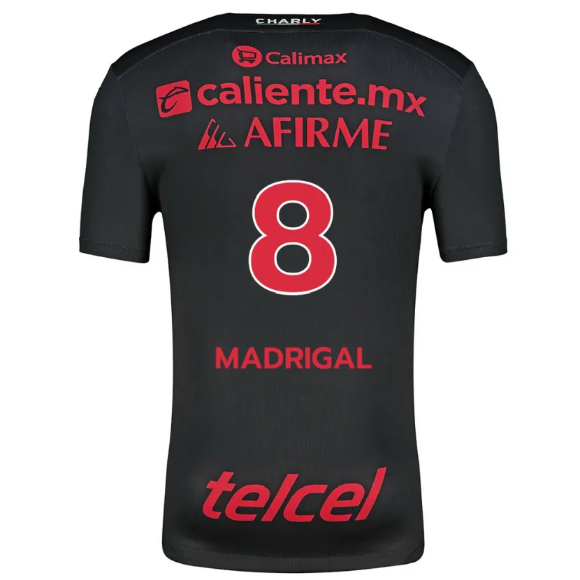 Danxen Kinder Fernando Madrigal #8 Schwarz Rot Heimtrikot Trikot 2024/25 T-Shirt