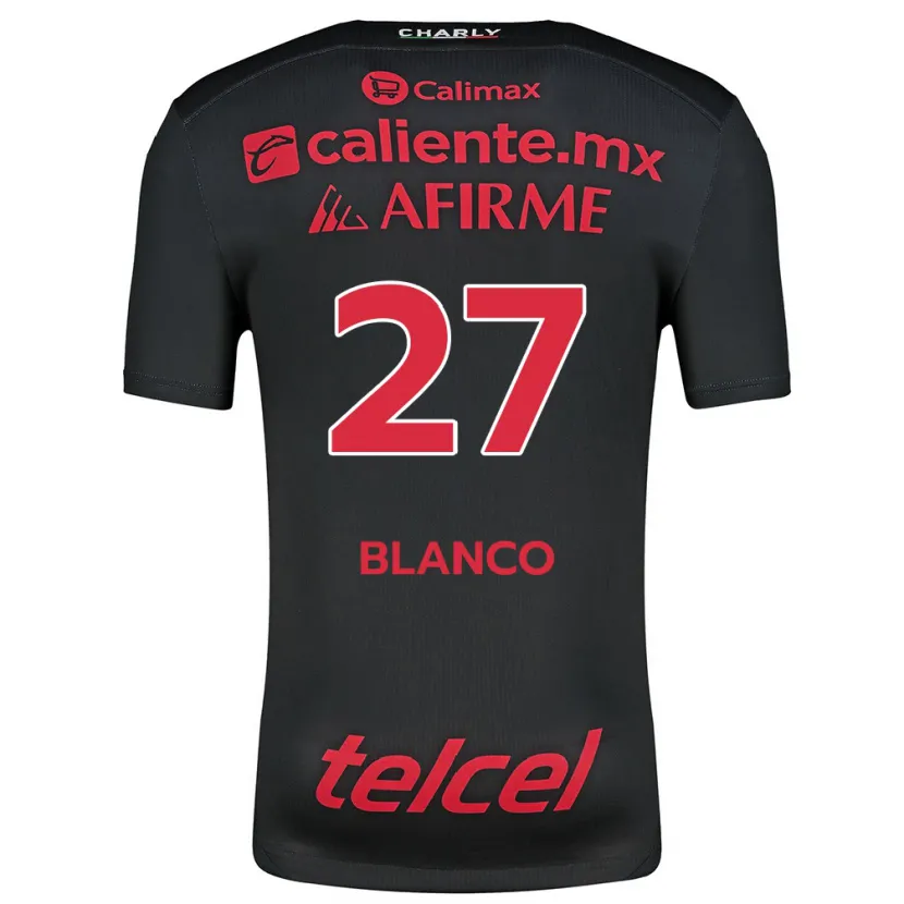 Danxen Kinder Domingo Blanco #27 Schwarz Rot Heimtrikot Trikot 2024/25 T-Shirt