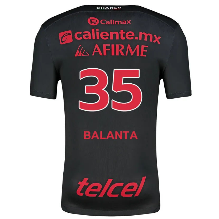 Danxen Kinder Kevin Balanta #35 Schwarz Rot Heimtrikot Trikot 2024/25 T-Shirt