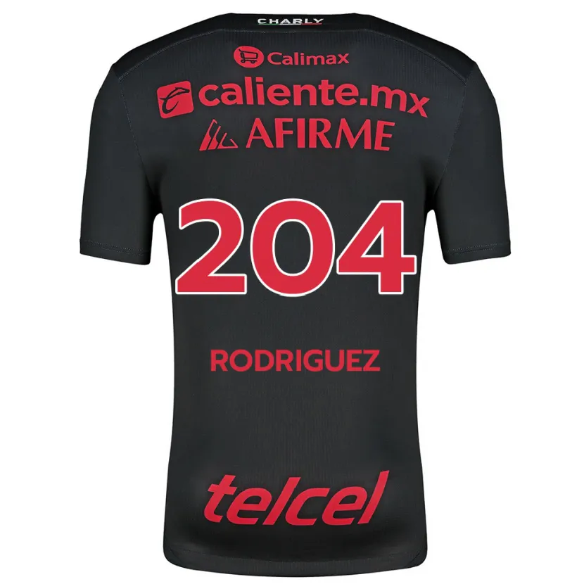 Danxen Kinder Jesús Rodríguez #204 Schwarz Rot Heimtrikot Trikot 2024/25 T-Shirt
