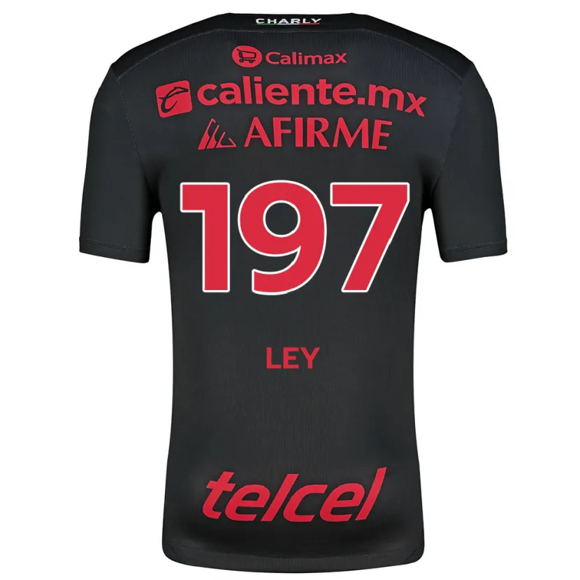 Danxen Kinder Emanuel Ley #197 Schwarz Rot Heimtrikot Trikot 2024/25 T-Shirt