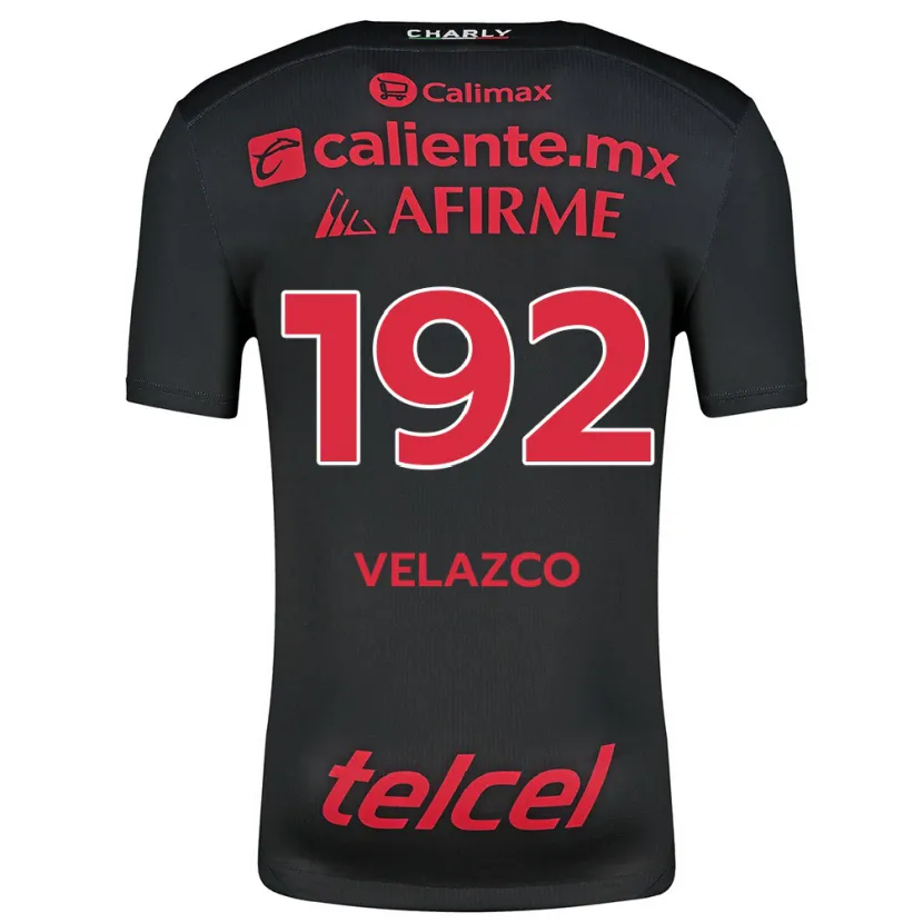 Danxen Kinder Emiliano Velazco #192 Schwarz Rot Heimtrikot Trikot 2024/25 T-Shirt