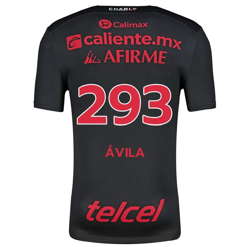 Danxen Kinder Daniel Ávila #293 Schwarz Rot Heimtrikot Trikot 2024/25 T-Shirt
