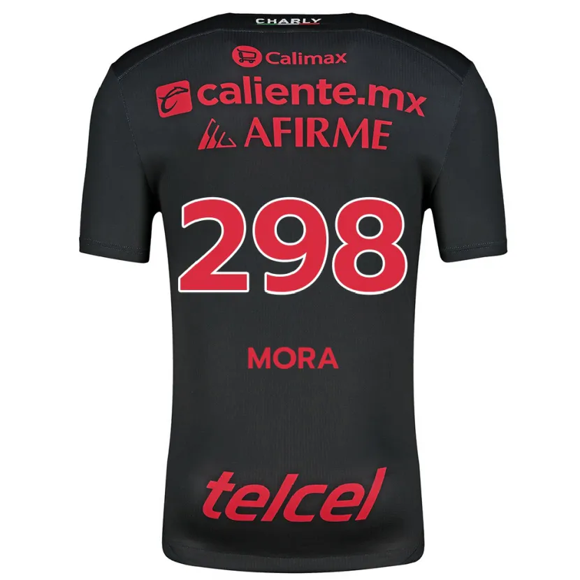 Danxen Kinder Gilberto Mora #298 Schwarz Rot Heimtrikot Trikot 2024/25 T-Shirt