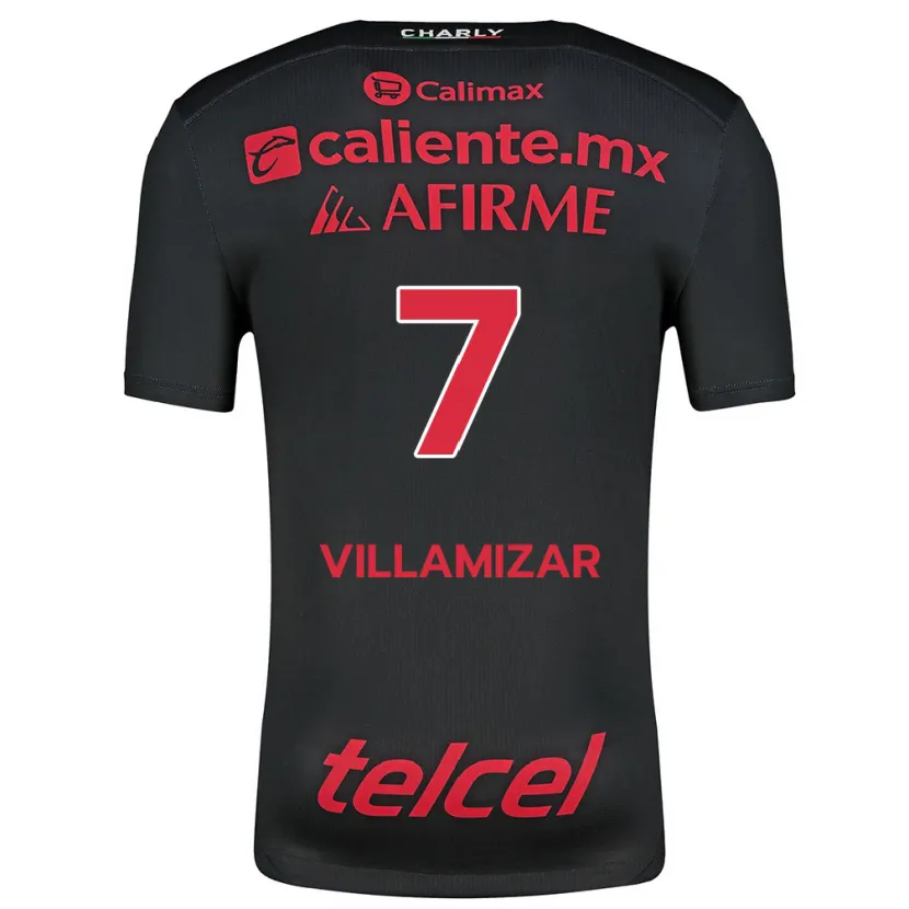 Danxen Kinder Paola Villamizar #7 Schwarz Rot Heimtrikot Trikot 2024/25 T-Shirt