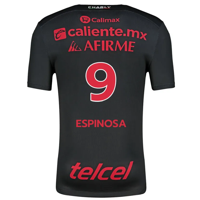 Danxen Kinder Daniela Espinosa #9 Schwarz Rot Heimtrikot Trikot 2024/25 T-Shirt