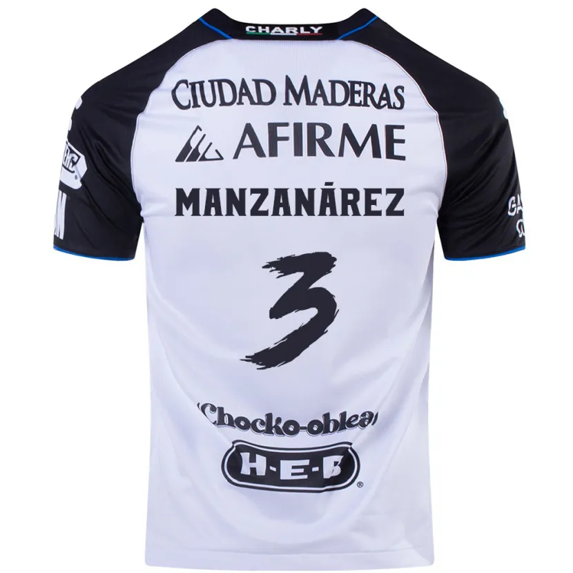Danxen Kinder Óscar Manzanárez #3 Schwarz Blau Heimtrikot Trikot 2024/25 T-Shirt