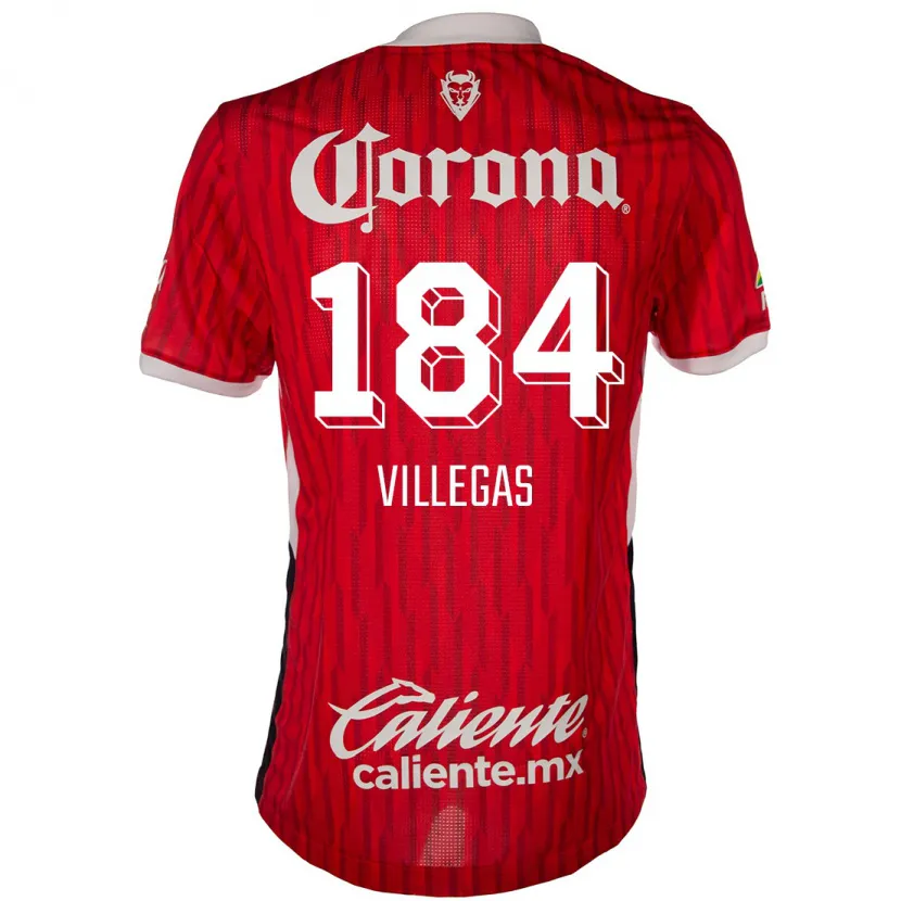 Danxen Kinder Abraham Villegas #184 Rot-Weiss Heimtrikot Trikot 2024/25 T-Shirt