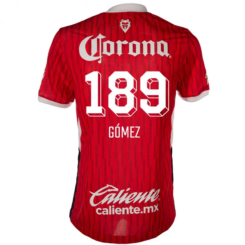 Danxen Kinder Enrique Gómez #189 Rot-Weiss Heimtrikot Trikot 2024/25 T-Shirt