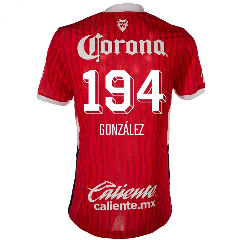 Danxen Kinder Cristopher González #194 Rot-Weiss Heimtrikot Trikot 2024/25 T-Shirt