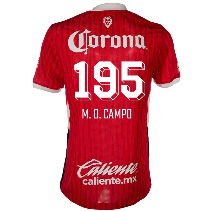 Danxen Kinder Arturo Martín Del Campo #195 Rot-Weiss Heimtrikot Trikot 2024/25 T-Shirt