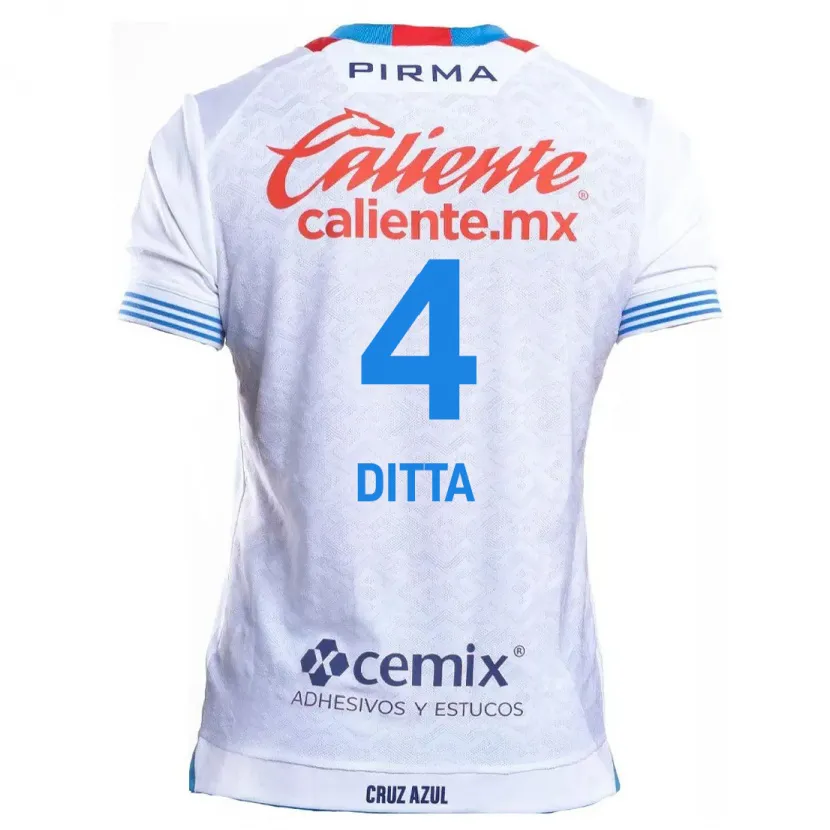Danxen Kinder Willer Ditta #4 Weiß Blau Auswärtstrikot Trikot 2024/25 T-Shirt