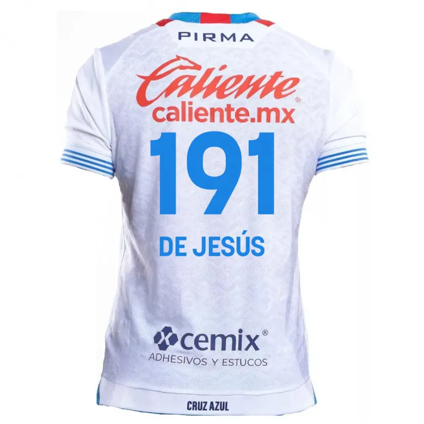 Danxen Kinder Luis De Jesús #191 Weiß Blau Auswärtstrikot Trikot 2024/25 T-Shirt