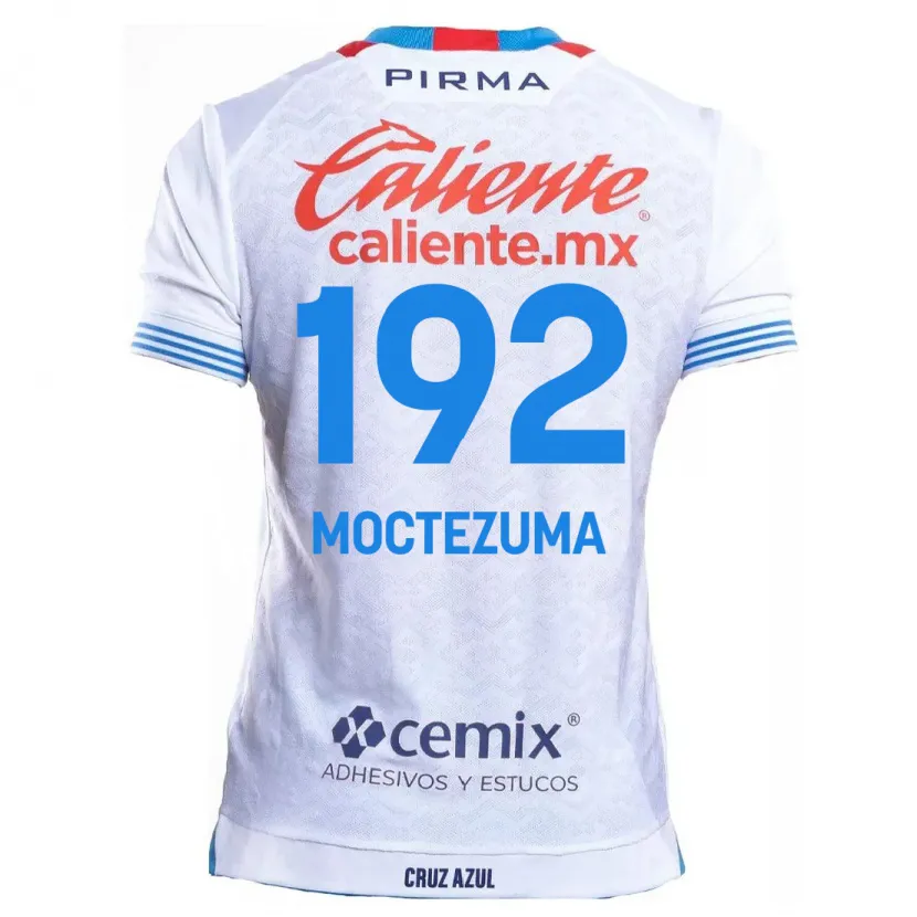 Danxen Kinder Brayan Moctezuma #192 Weiß Blau Auswärtstrikot Trikot 2024/25 T-Shirt