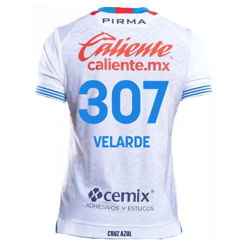 Danxen Kinder Juan Velarde #307 Weiß Blau Auswärtstrikot Trikot 2024/25 T-Shirt