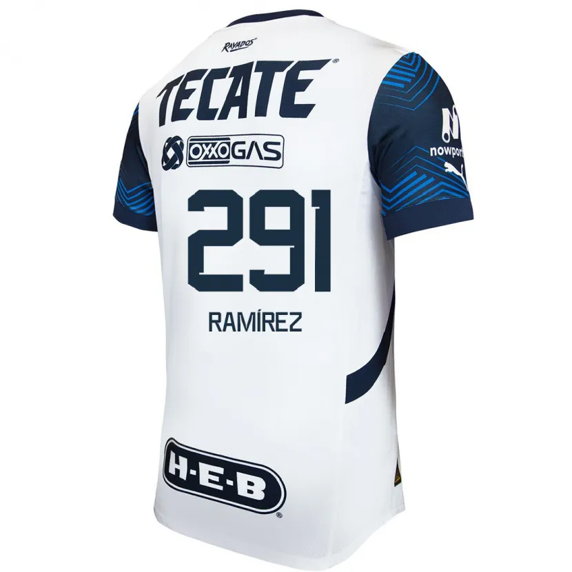 Danxen Kinder Fabián Ramírez #291 Weiß Blau Auswärtstrikot Trikot 2024/25 T-Shirt