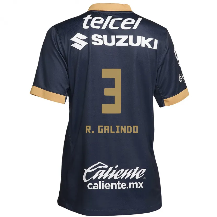 Danxen Kinder José Galindo #3 Obsidian Gold Weiß Auswärtstrikot Trikot 2024/25 T-Shirt