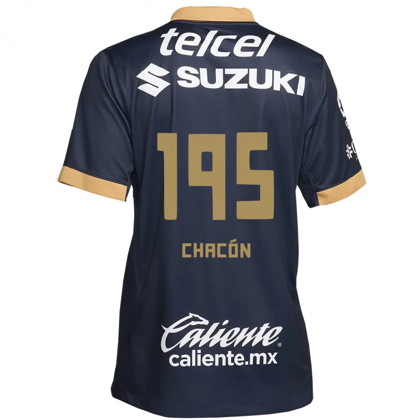Danxen Kinder Eduardo Chacón #195 Obsidian Gold Weiß Auswärtstrikot Trikot 2024/25 T-Shirt