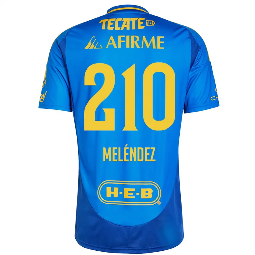 Danxen Kinder Marcelo Meléndez #210 Blau Gelb Auswärtstrikot Trikot 2024/25 T-Shirt