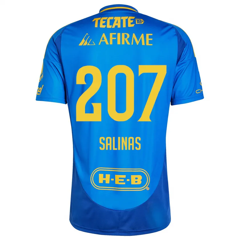 Danxen Kinder Marcelo Salinas #207 Blau Gelb Auswärtstrikot Trikot 2024/25 T-Shirt