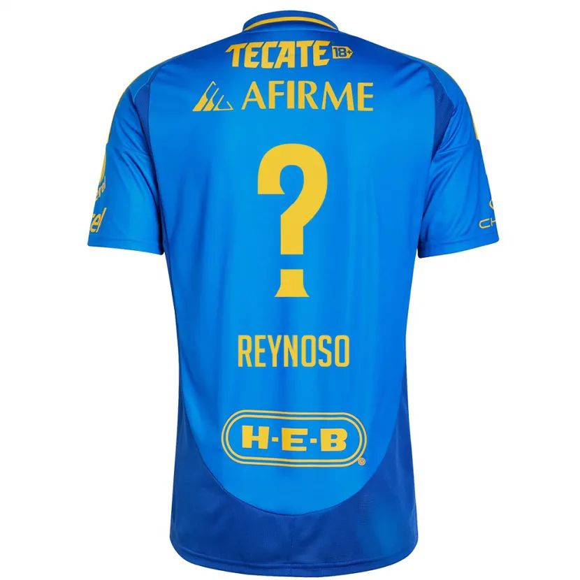Danxen Kinder Omar Reynoso #0 Blau Gelb Auswärtstrikot Trikot 2024/25 T-Shirt