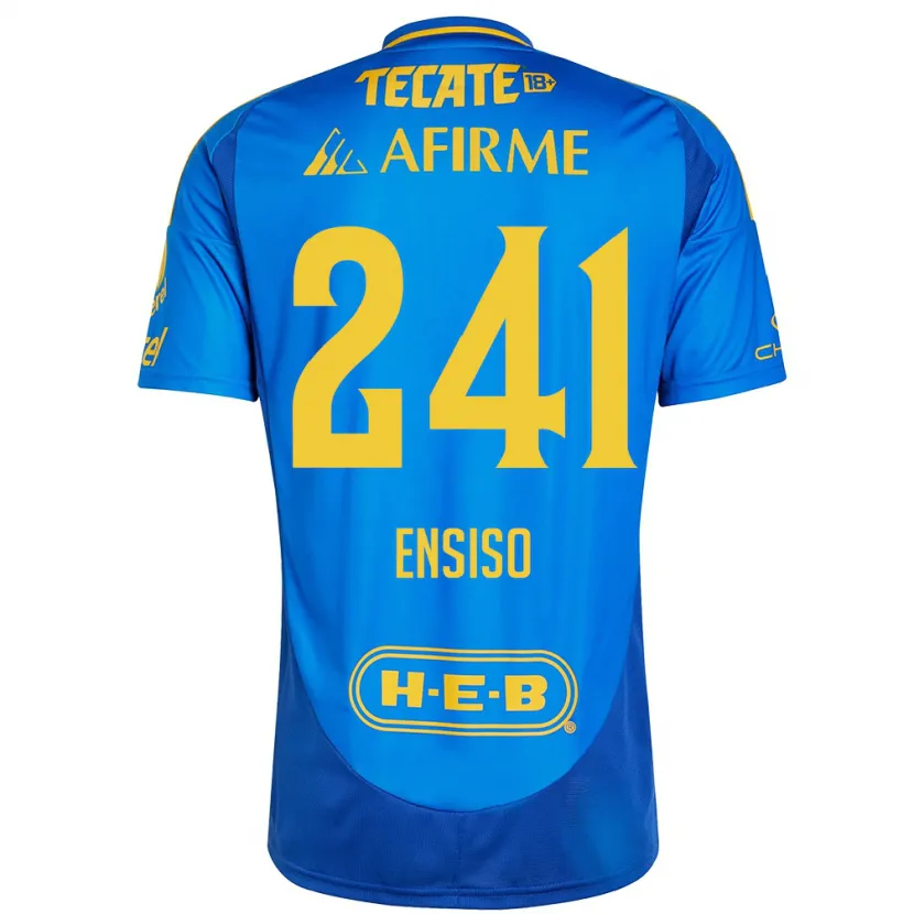 Danxen Kinder Eduardo Ensiso #241 Blau Gelb Auswärtstrikot Trikot 2024/25 T-Shirt