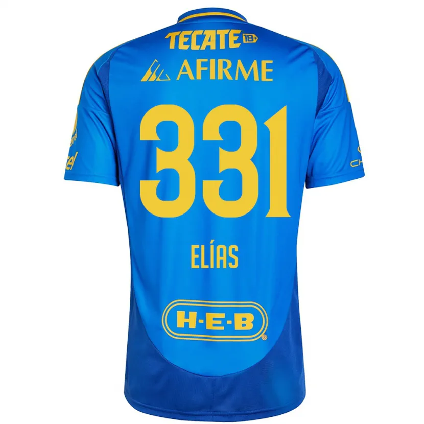 Danxen Kinder Bruno Elías #331 Blau Gelb Auswärtstrikot Trikot 2024/25 T-Shirt