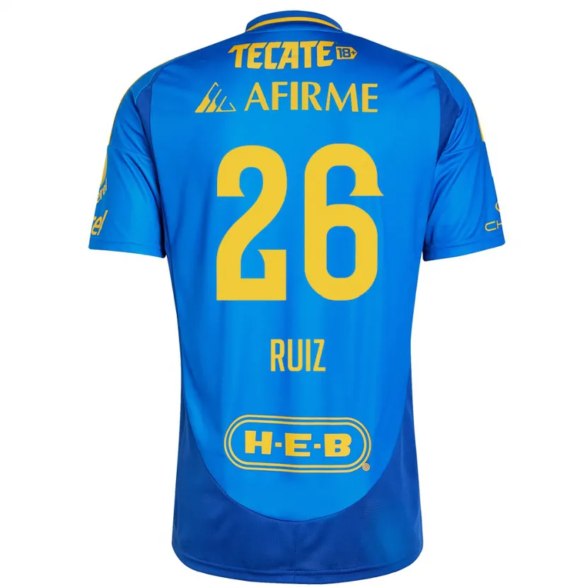 Danxen Kinder Michel Ruiz #26 Blau Gelb Auswärtstrikot Trikot 2024/25 T-Shirt