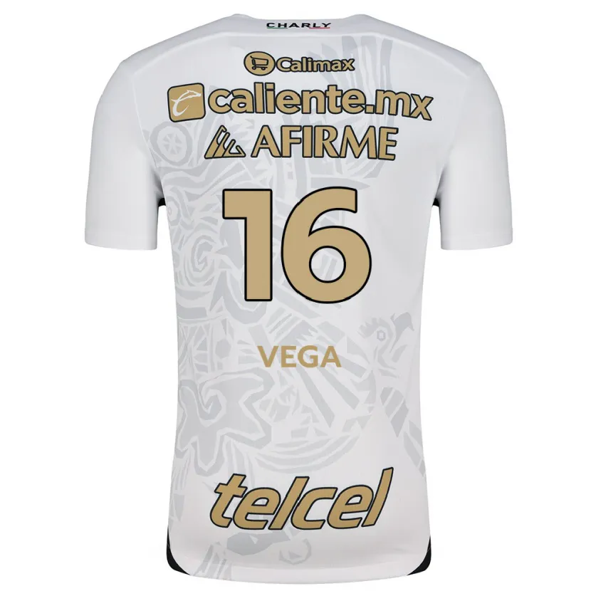 Danxen Kinder Alan Vega #16 Weiß Schwarz Auswärtstrikot Trikot 2024/25 T-Shirt