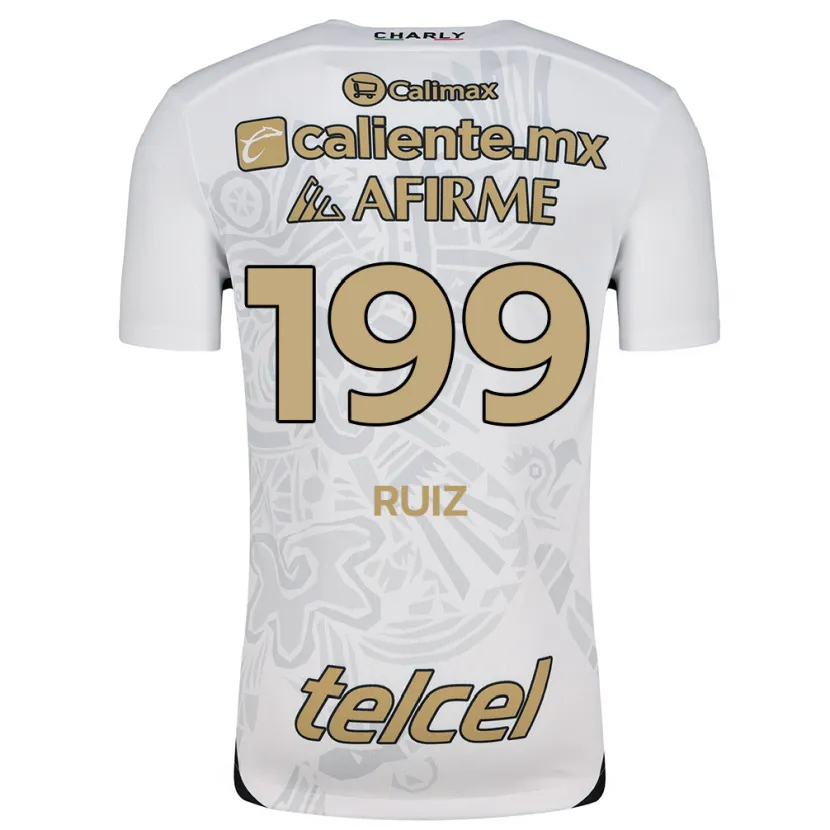 Danxen Kinder Emilio Ruiz #199 Weiß Schwarz Auswärtstrikot Trikot 2024/25 T-Shirt