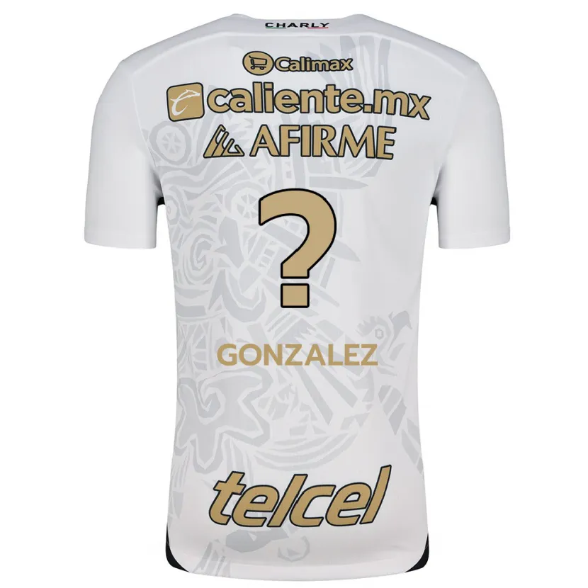 Danxen Kinder Óscar González #0 Weiß Schwarz Auswärtstrikot Trikot 2024/25 T-Shirt