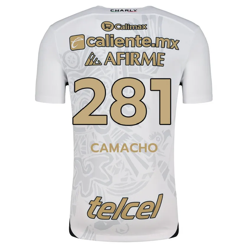 Danxen Kinder Javier Camacho #281 Weiß Schwarz Auswärtstrikot Trikot 2024/25 T-Shirt