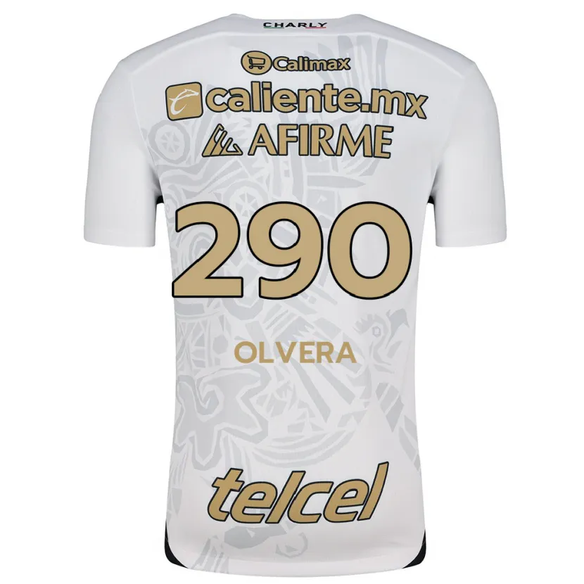 Danxen Kinder Ian Olvera #290 Weiß Schwarz Auswärtstrikot Trikot 2024/25 T-Shirt