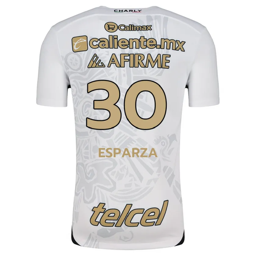 Danxen Kinder Litzy Esparza #30 Weiß Schwarz Auswärtstrikot Trikot 2024/25 T-Shirt