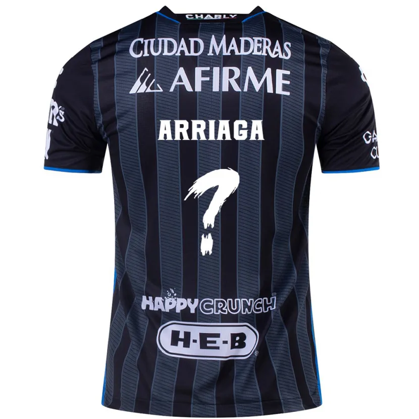 Danxen Kinder Johan Arriaga #0 Weiß Schwarz Auswärtstrikot Trikot 2024/25 T-Shirt