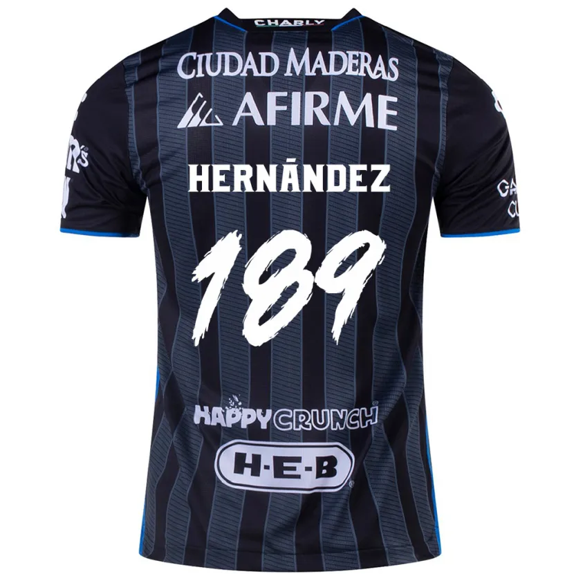 Danxen Kinder Sebastián Hernández #189 Weiß Schwarz Auswärtstrikot Trikot 2024/25 T-Shirt