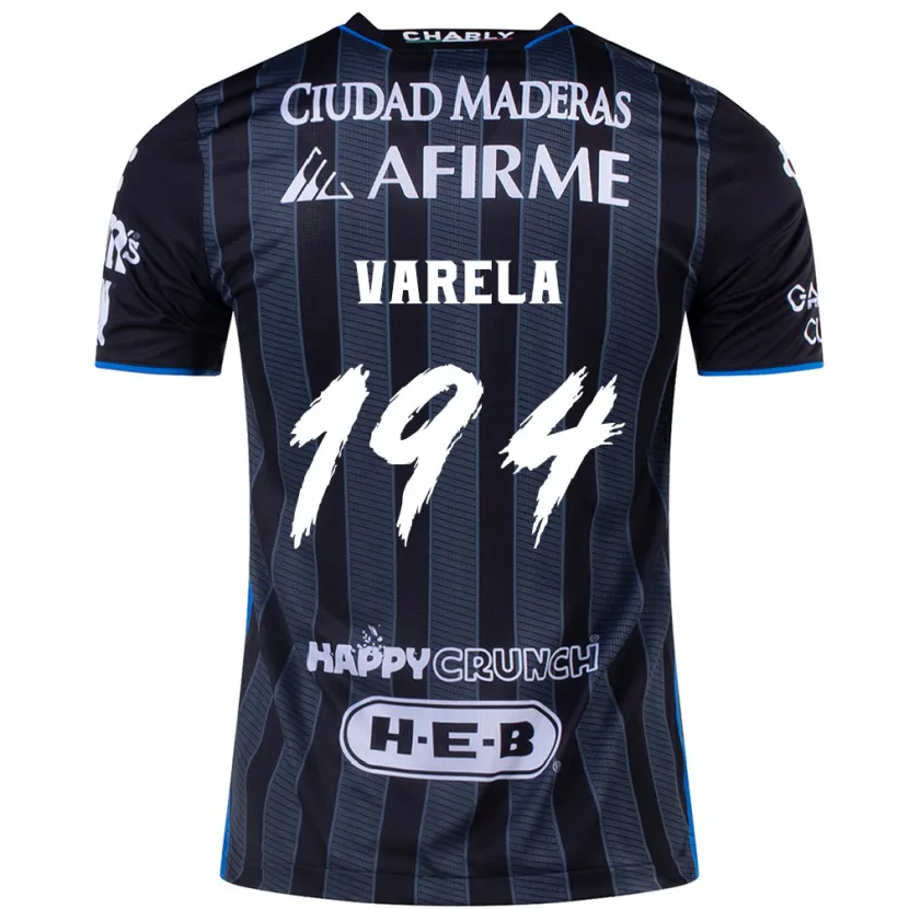 Danxen Kinder José Varela #194 Weiß Schwarz Auswärtstrikot Trikot 2024/25 T-Shirt