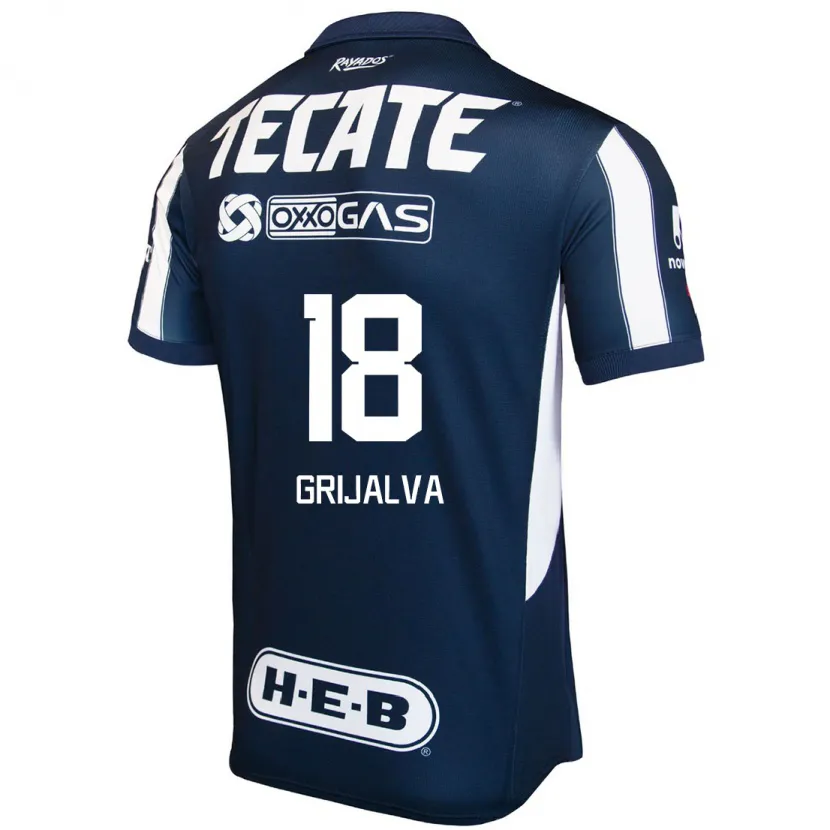 Danxen Herren Áxel Grijalva #18 Blau Rot Weiß Heimtrikot Trikot 2024/25 T-Shirt