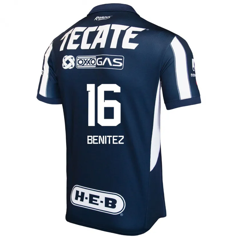 Danxen Herren Xanic Benitez #16 Blau Rot Weiß Heimtrikot Trikot 2024/25 T-Shirt