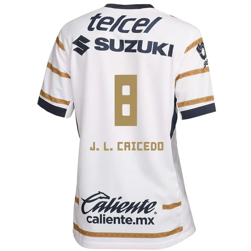 Danxen Herren José Caicedo #8 Weißer Obsidian Heimtrikot Trikot 2024/25 T-Shirt