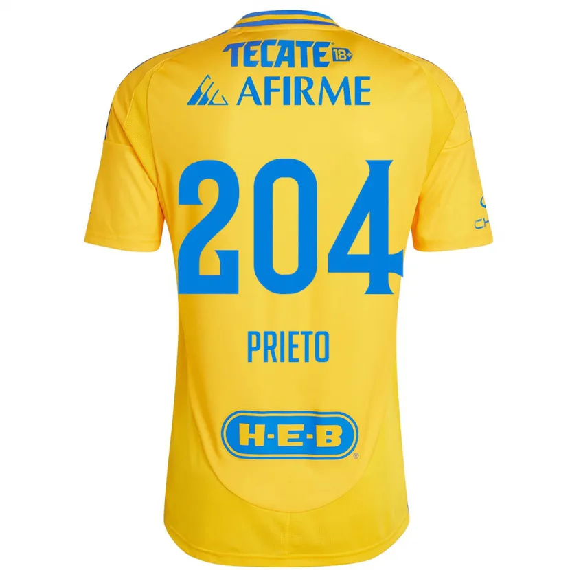 Danxen Herren Leonel Prieto #204 Goldgelb Heimtrikot Trikot 2024/25 T-Shirt